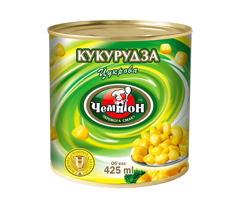 Кукурудза цукрова, консервована ЧЕМПІОН, 340г